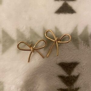 Gold Bow Earrings